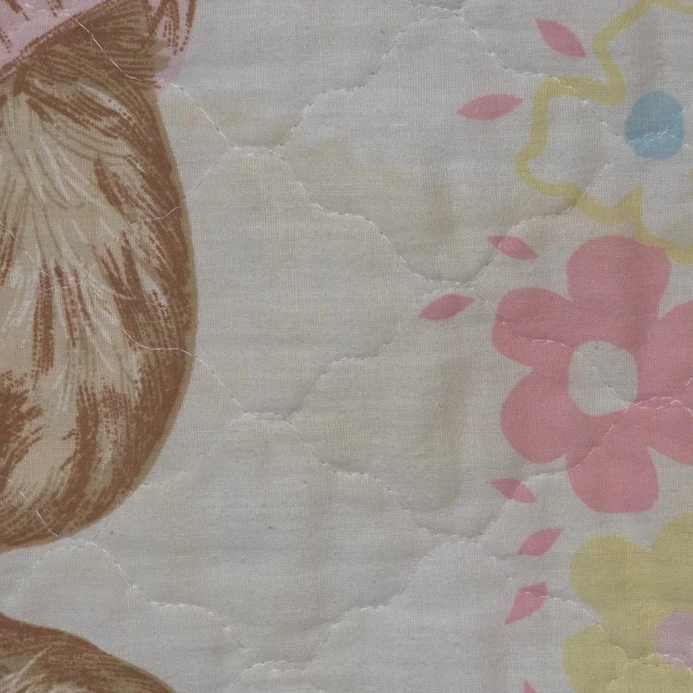 Vintage‎ 1980 Hallmark Koala Bear Baby Quilt Yellow Floral Worlds Greatest